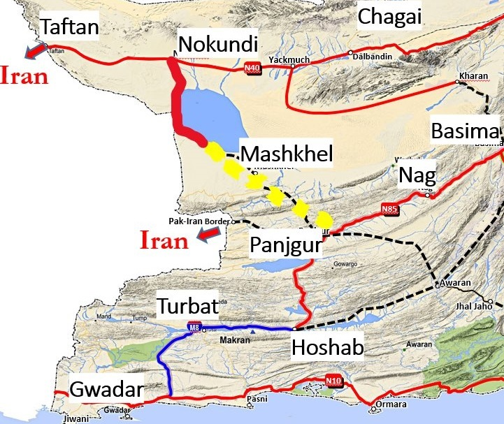شبکه جاده‌ای پاکستان و ایران